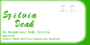 szilvia deak business card